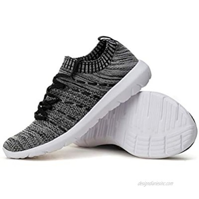 PromArder Women's Walking Shoes Slip On Athletic Running Sneakers Knit Mesh Comfortable Work Shoe