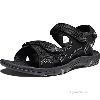 ATIKA Men's Outdoor Hiking Sandals  Open Toe Arch Support Strap Water Sandals  Lightweight Athletic Trail Sport Sandals