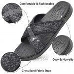 ONCAI Mens Orthotic Cross Slides Ultralight Soft Cushioning Sport Sandals with Plantar Fasciitis Arch Support All Season Slippers for Indoor