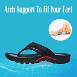 Pulltop Men's Flip Flop with Wide Strap Non-Slip Sandals Slides Mens Summer Beach House Slippers Waterproof Bathroom Shower Shoes for Men