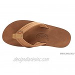 Rainbow Sandals Mens Luxury Leather - Double Layer Arch Support with 1 Strap