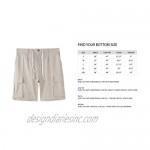 DESPLATO Mens Casual Classic Comfort Soft Linen/Cotton Pocket Chino Cargo Short