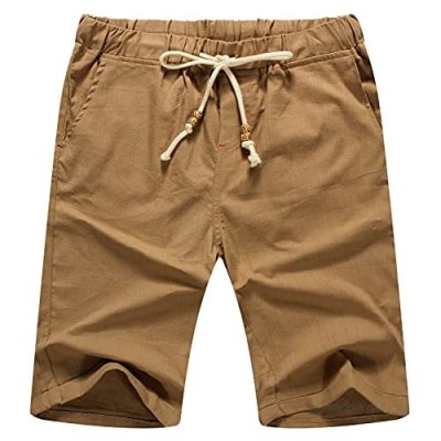 Sailwind Men’s Linen Shorts Casual Drawstring Summer Beach Shorts
