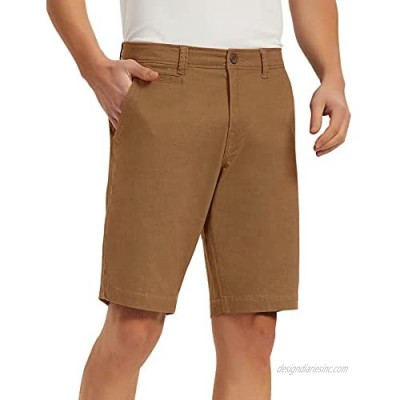 SPECIALMAGIC Men's Casual Short Relaxed Fit 11" Stretch Cotton Summer Golf Walk with Coin Pocket