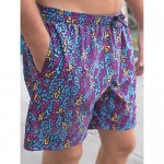 Tipsy Elves Casual Multicolor Bright and Loud Summer Shorts for Men - Drawstring and Cutton Closure Shorts