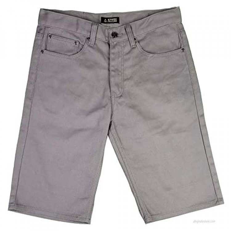 Access Solid Color Jeans Twill Shorts