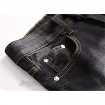 Idopy Men`s Stretchy Ripped Distressed Short Jeans Denim Shorts