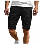 LowProfile Ripped Shorts for Men Summer Beach Casual Comfy Distressed Destroyed Denim Pants Fashion Bermuda Jeans a24