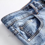 Men Capri Denim Pants Pleated Zipper Crumple Straight Vintage Style Slim Fit Jeans Casual Shorts Outfits