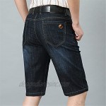 Mens Casual Slim Ripped Jean Shorts Fashion Denim Shorts Pant (39 Black)