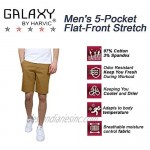 Blu Rock Men's 5-Pocket Flat-Front Stretch Chino Shorts (Size 30-42)