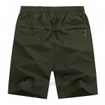 MAGCOMSEN Men's Shorts Quick Dry Athletic Running Shorts with Zipper Pockets for Gym Workout Hiking