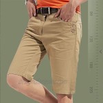 Summer Mens Shorts Casual Cotton Slim Bermuda Joggers Trousers Knee Length Shorts -38