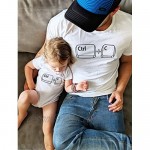Dad and Baby Matching Outfits Copy Paste Men Shirt Girl Boy Baby Bodysuit Set