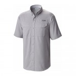Columbia Men's Low Drag Offshore Short Sleeve Shirt UPF 40 Protection Moisture Wicking Fabric T-Shirt Cool Grey X-Large