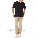 Essentials Men's Slim-fit Short-Sleeve Slub Henley T-Shirt