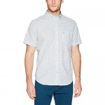 Nautica Men's Wrinkle Resistant Short Sleeve Plaid Button Front Shirt