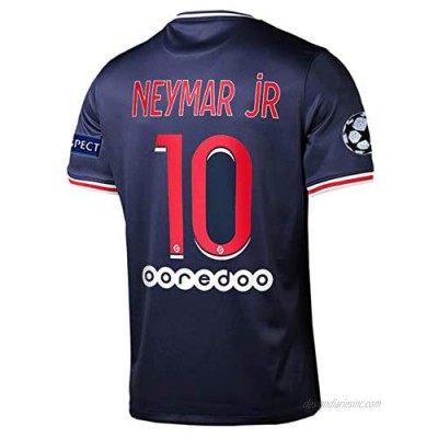 Paris 2020-2021 New Season #10 Neymar Mens Soccer Home Jersey & Armbands T-Shirts Color Blue