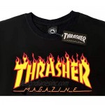 Thrasher Magazine Flame Black T-Shirt