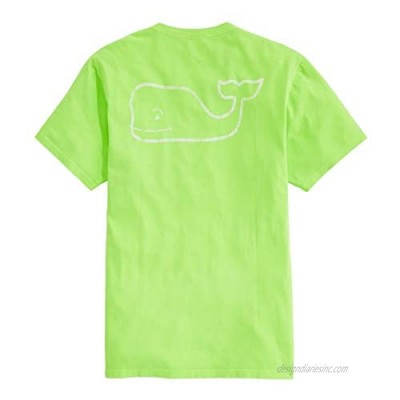 Vineyard Vines Men's Short Sleeve Neon Garment Dyed Vintage Whale Pocket T-Shirt