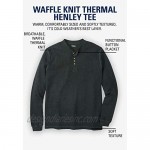 KingSize Men's Big & Tall Waffle-Knit Thermal Henley Tee Long Underwear Top