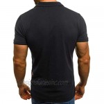 Kulywon Mens Shirts Fashion Personality Men's Casual Slim Short Sleeve Pockets T Shirt Top Blouse