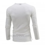 Shirts for Men - Casual Slim Fit Deep V Neck Summer Long Sleeve T-Shirt Basic Shirt