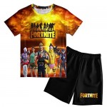 Fashion T-Shirt and Shorts Set 2 Piece Youth Short Sleeve Outfit Clothes Set for Boys Girls