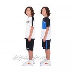 Hind 4-Piece Boys Basketball Shorts and Performance Athletic Shirt Set