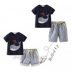 Mud Kingdom Little Boys Woven Shorts Sets Cute Prints Summer Casual