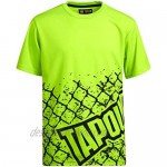 TapouT Boys' Active Shorts Set - Short Sleeve T-Shirt and Gym Shorts Performance Kids Clothing Set (4 Piece)