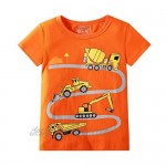 BIBNice Boys Summer Shirt Toddler Short Sleeve Top Kids Clothes Size 2-7T
