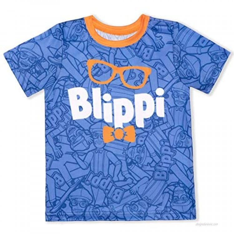 Blippi Boy's Sublimation Crewneck Tee Shirt Children's Activewear