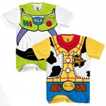 Disney Pixar Toy Story Boys 2 Pack T-Shirts Woody Buzz Lightyear