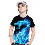 Loveternal Boys Girls Funny 3D Graphic Polyester Sport Summer Cool Short Sleeve T Shirts Size 6-14