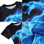 Loveternal Boys Girls Funny 3D Graphic Polyester Sport Summer Cool Short Sleeve T Shirts Size 6-14