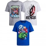 Marvel Avengers Boys 3 Pack T-Shirts - Spider-Man Hulk Captain America Iron Man (Toddler/Little Boys)