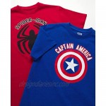 Marvel Boys' T-Shirt – 5 Pack Short Sleeve Avengers Super Hero Graphic Tee (Toddler/Little Boy/Big Boy)