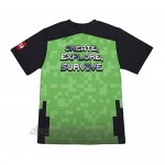 Minecraft Creeper Boys Athletic Gamer Top Graphic Tee Shirt 2 Pack