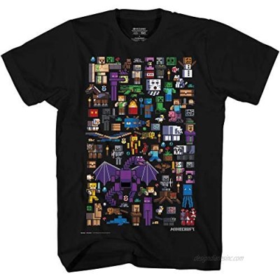 Minecraft Mobbery Big Poster Kids Tee Shirt Gathering Epic Mobs and Friends
