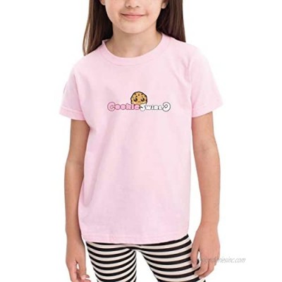 Quxueyuannan Children's T-Shirt  Cookie Swirl Pattern Shirt Short Sleeve Cotton Graphic Tee for Girls Boys Kids
