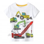 Toddler Boy Tees Short Sleeve Tops T-Shirt Summer Graphic Crewneck Cotton Casual Tshirt 3 Packs Sets