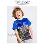 Toddler Boys Shirt Dinosaur Short Sleeve 3D T-Shirt Summer Kids Animal Graphic Cotton Tops Tees