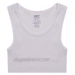 Buyless Fashion Boys Scoop Neck Tagless Undershirts Soft Cotton Tank Top (4 Pack)
