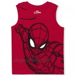 Spiderman Marvel 2 Pack Boy's Sleeveless Tee Shirt Set Printed Undershirt for Kids