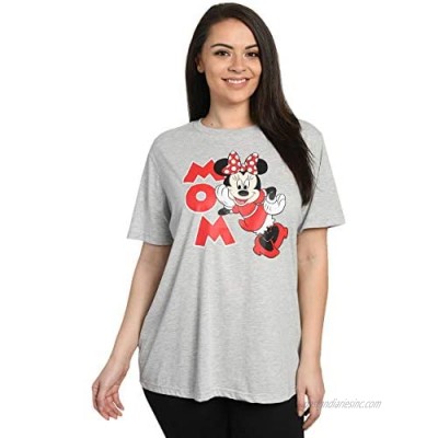 Disney Mom Womens Plus Size T-Shirt Minnie Mouse Print