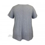 LEEBE Women Short Sleeve Printed Swing Tunic Top (Small-5X)