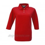 Tri Mountain Women's 3/4-Sleeve Pique Knit Golf Shirt