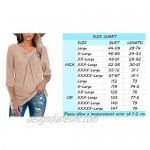 Womens 3/4 Sleeve V Neck T-Shirts Plus Size Cross Knot Casual Solid Color Loose Tee Tunic Tops