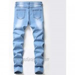 Wedama Boy's Ripped Distressed Destroyed Stretch Slim Fit Skinny Demin Jeans Pants